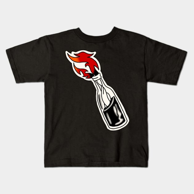 Molotov Traditional Tattoo Kids T-Shirt by rafaelwolf